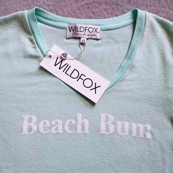 Wildfox NEW Beach Bum V Neck Sweatshirt Jumper XS - Picture 4 of 5